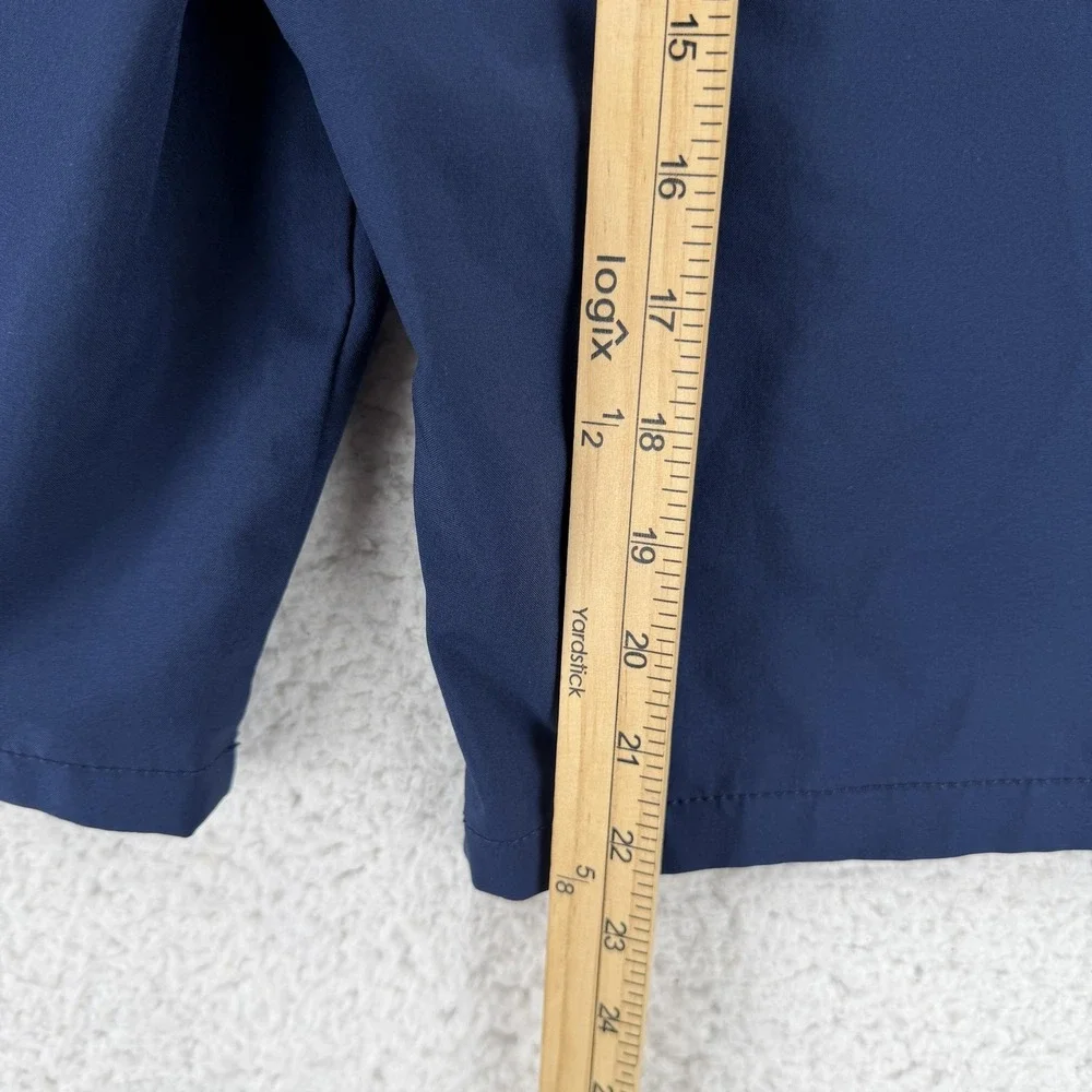 Hurley Shorts Mens 38 Blue Microfiber‎ Chino Flat Front 9 Inseam Casual Summer